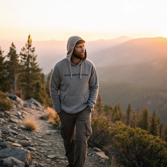 Don't Poke the Bear - Black Text - Mens Hoodie