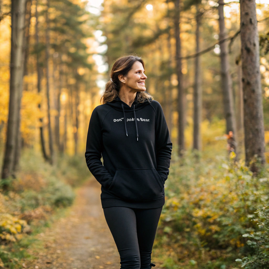 Don't poke the bear - White text - Womens hoodie