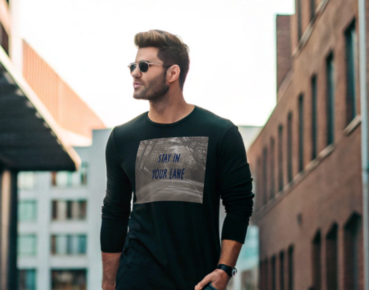 Stay in your lane - Mens Long Sleeve Tee