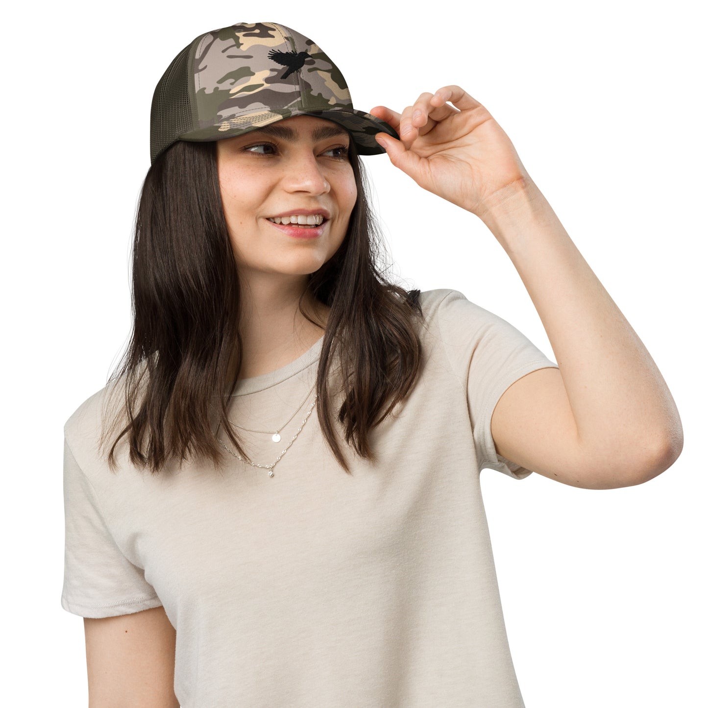 Trucker Cap - Camouflage with Black kookaburra logo