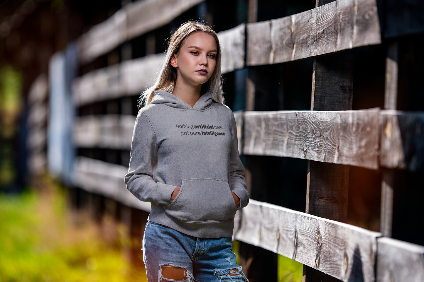 AI - Black Text - Womens Hoodie