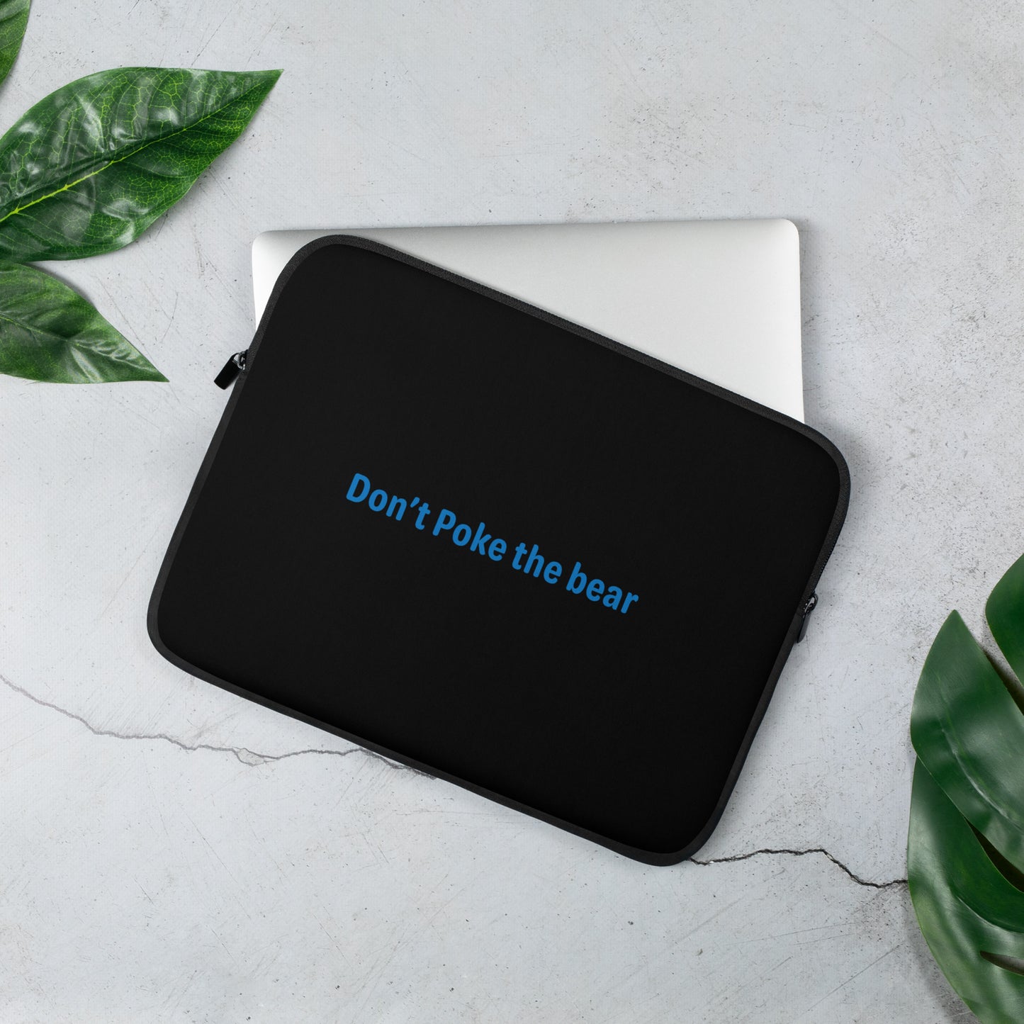 Don't poke the bear - Blue/Black - Laptop Sleeve