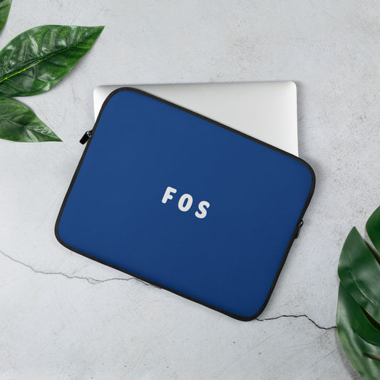 FOS - White/Navy Blue - Laptop Sleeve