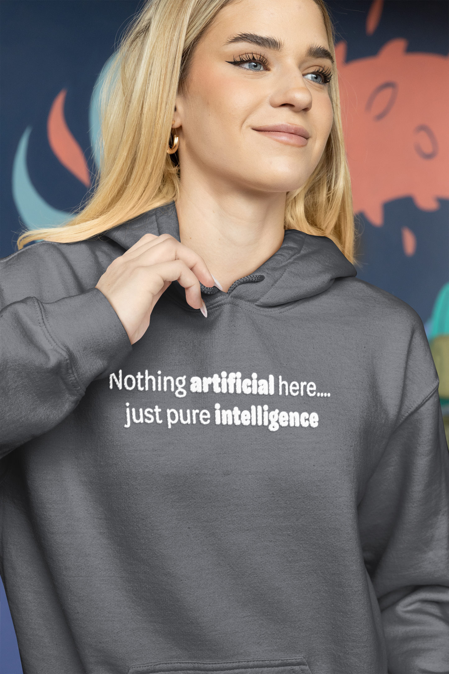 AI - White text - Womens Hoodie