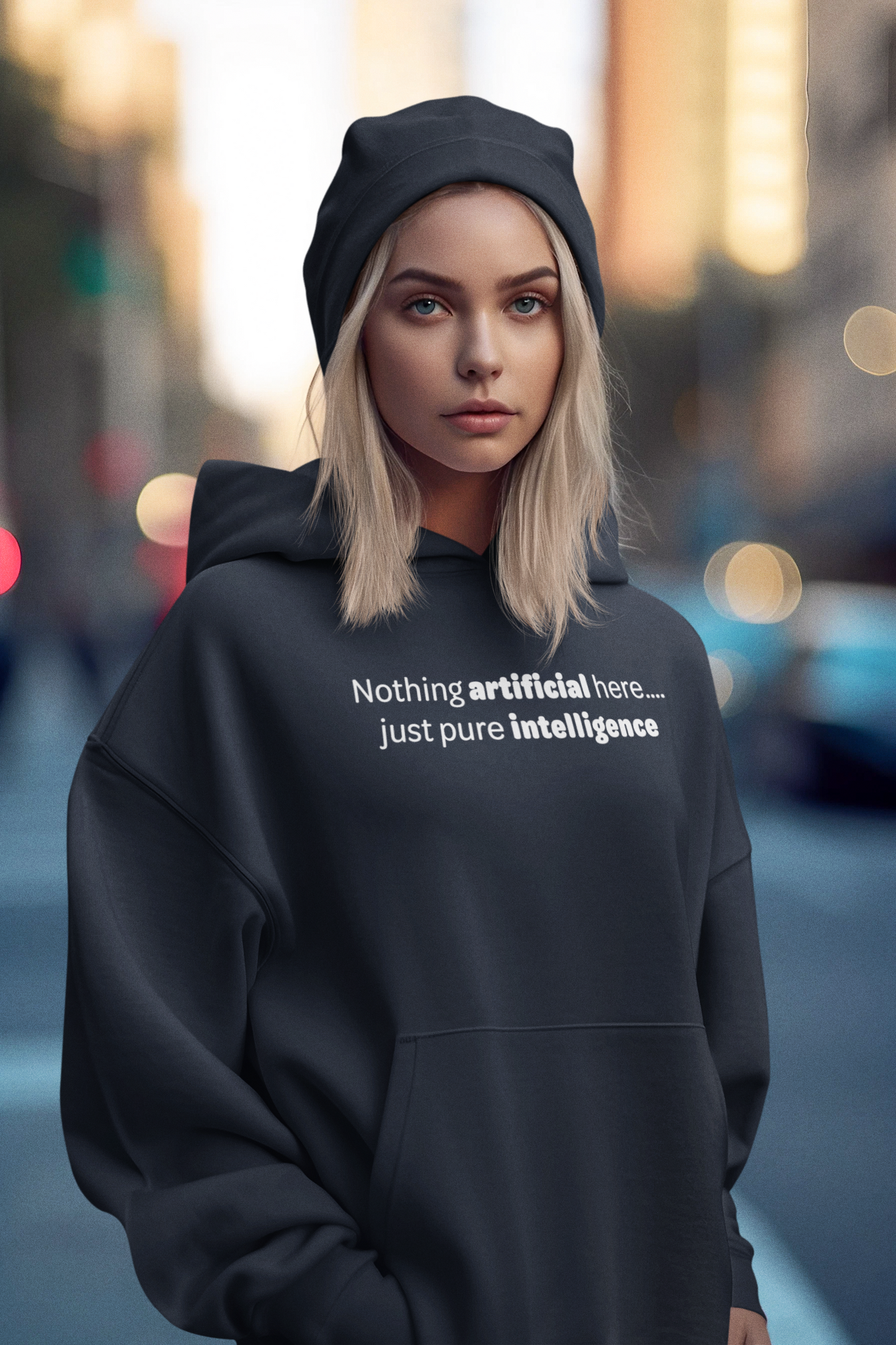 AI - White text - Womens Hoodie