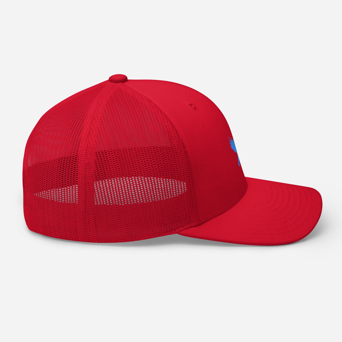 Trucker Cap - Red with Light Blue kookaburra logo