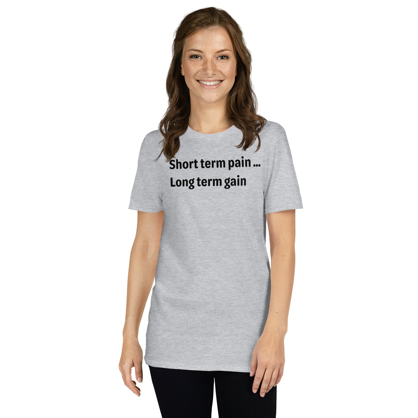 Short Term Pain - Black Text - Womens T-Shirt