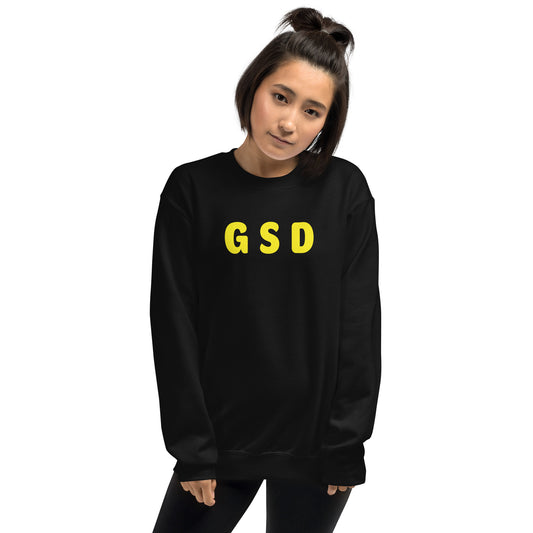 GSD - Yellow Text - Womens Sweatshirt