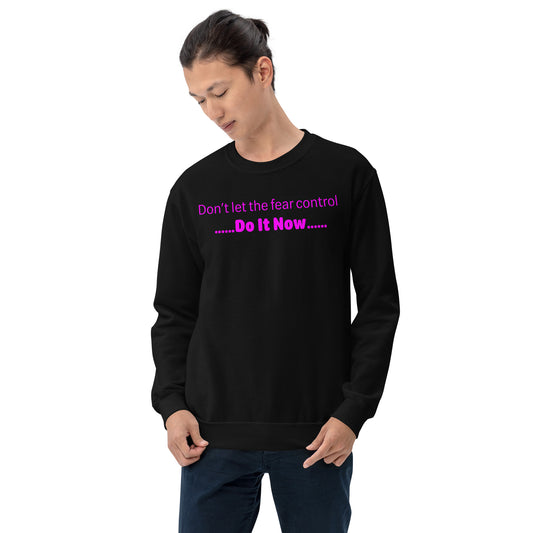 Fear - Magenta Text - Mens Sweatshirt