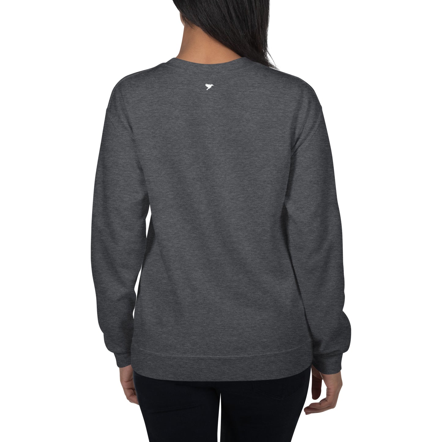 Outcomes focused - White Text - Womens Sweatshirt