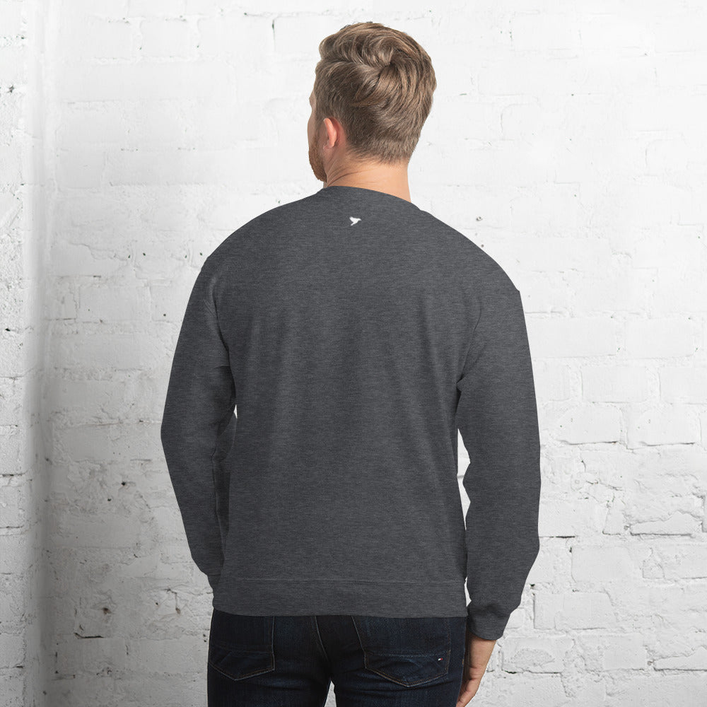 Volume control - White Text - Mens Sweatshirt