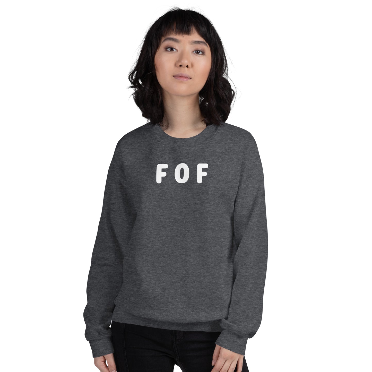 FOF - White Text - Womens Sweatshirt