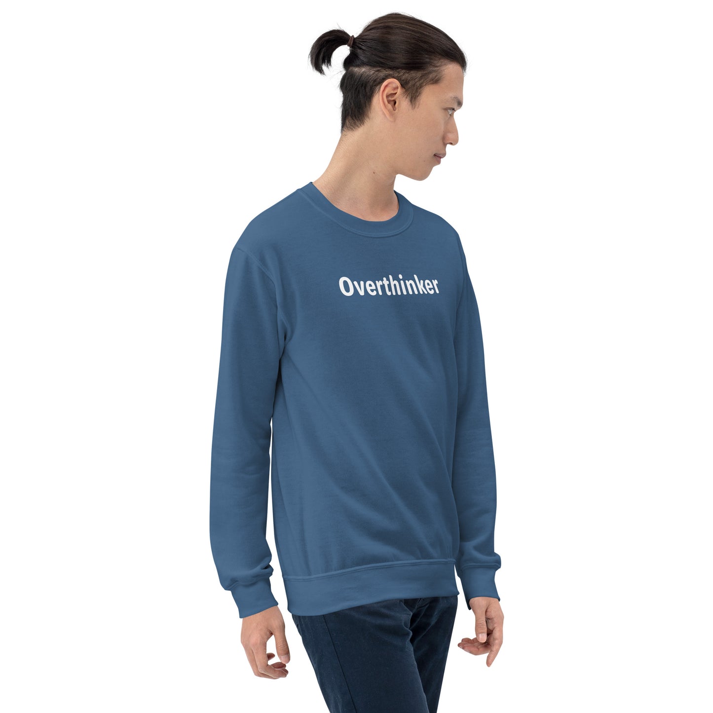 Overthinker - White Text - Mens Sweatshirt