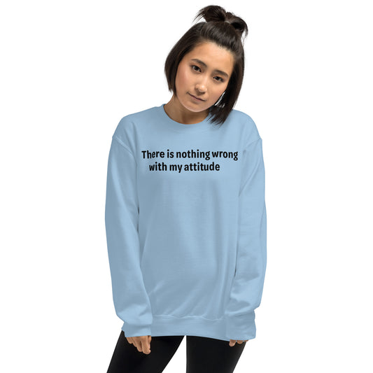 Attitude - Black Text - Womens Sweatshirt