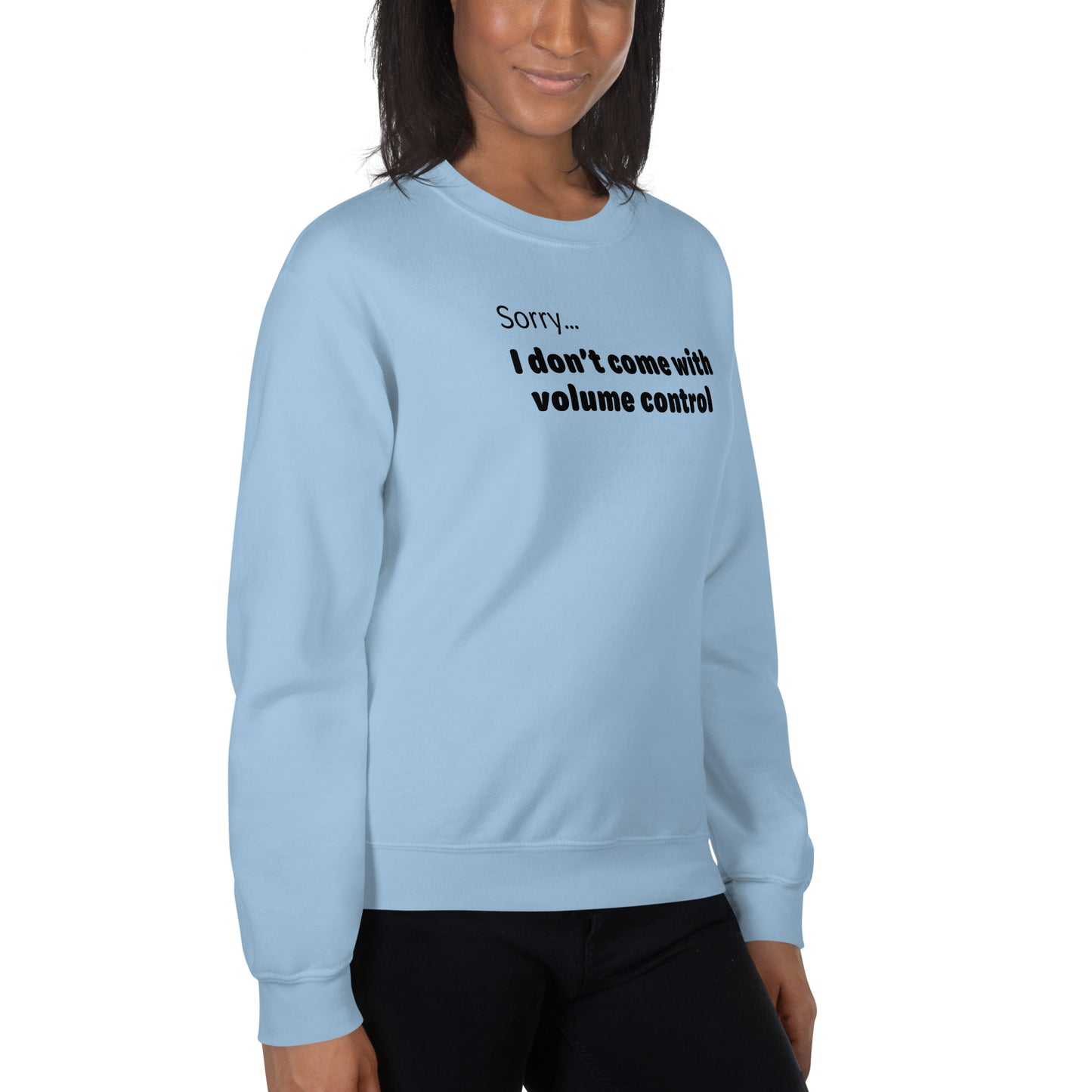 Volume control - Black Text - Womens Sweatshirt