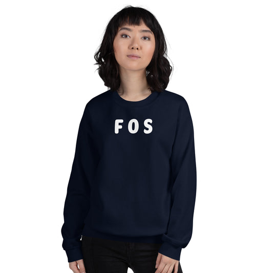 FOS - White Text - Womens Sweatshirt