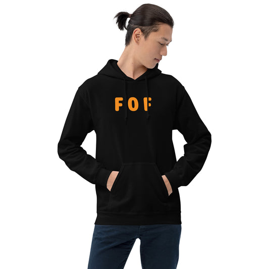 FOF - Orange Text - Mens Hoodie