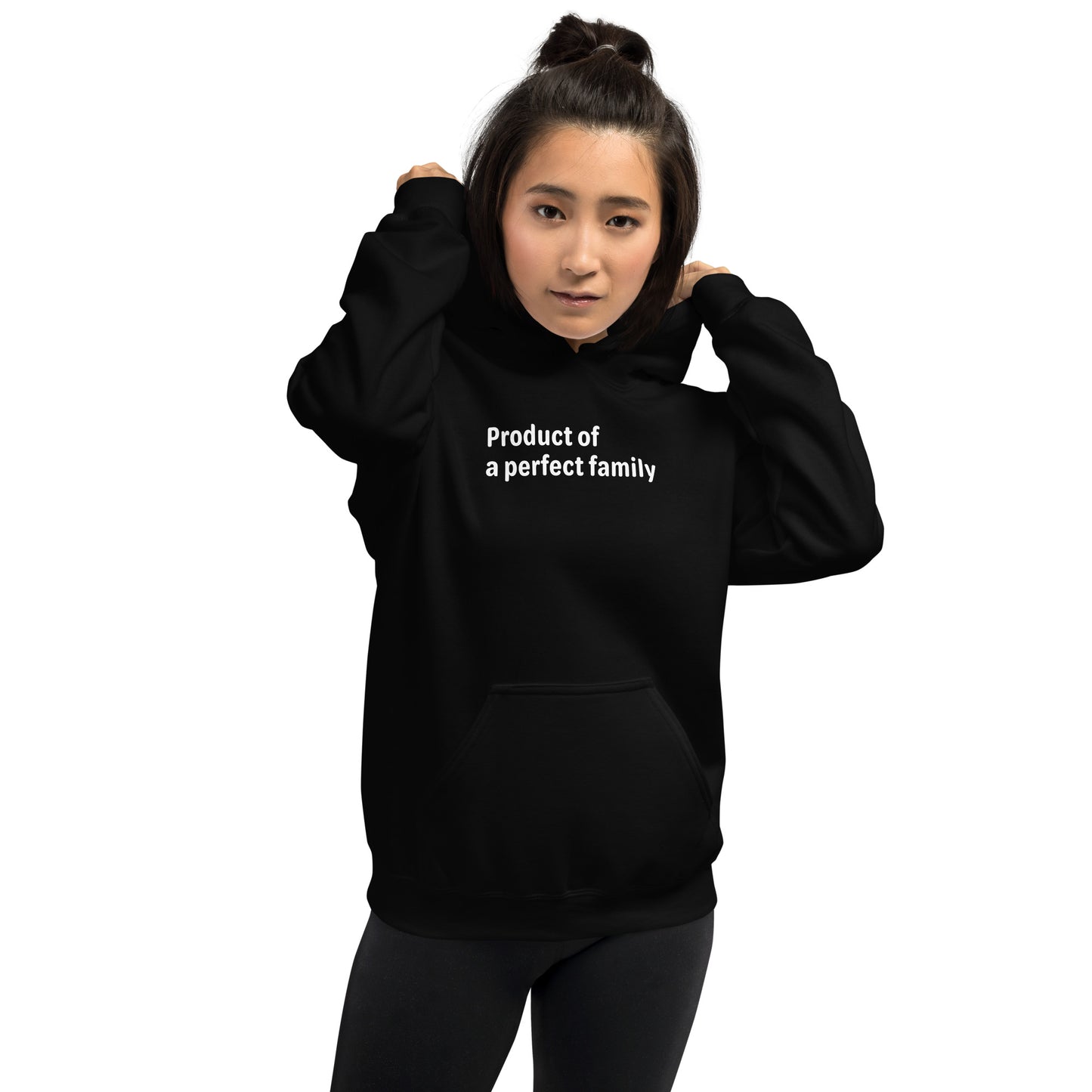 Product of - White text - Womens hoodie