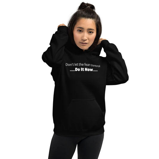 Fear - White text - Womens hoodie