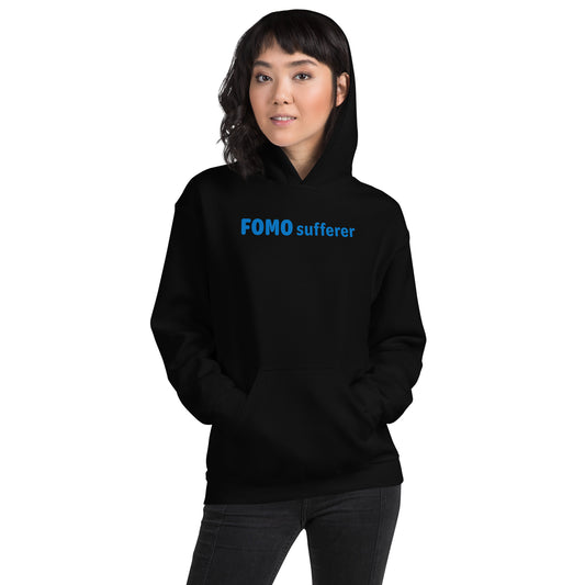 FOMO Sufferer - Blue Text - Womens Hoodie