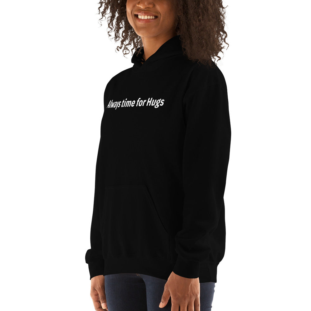 Always time for hugs - White text - Womens hoodie