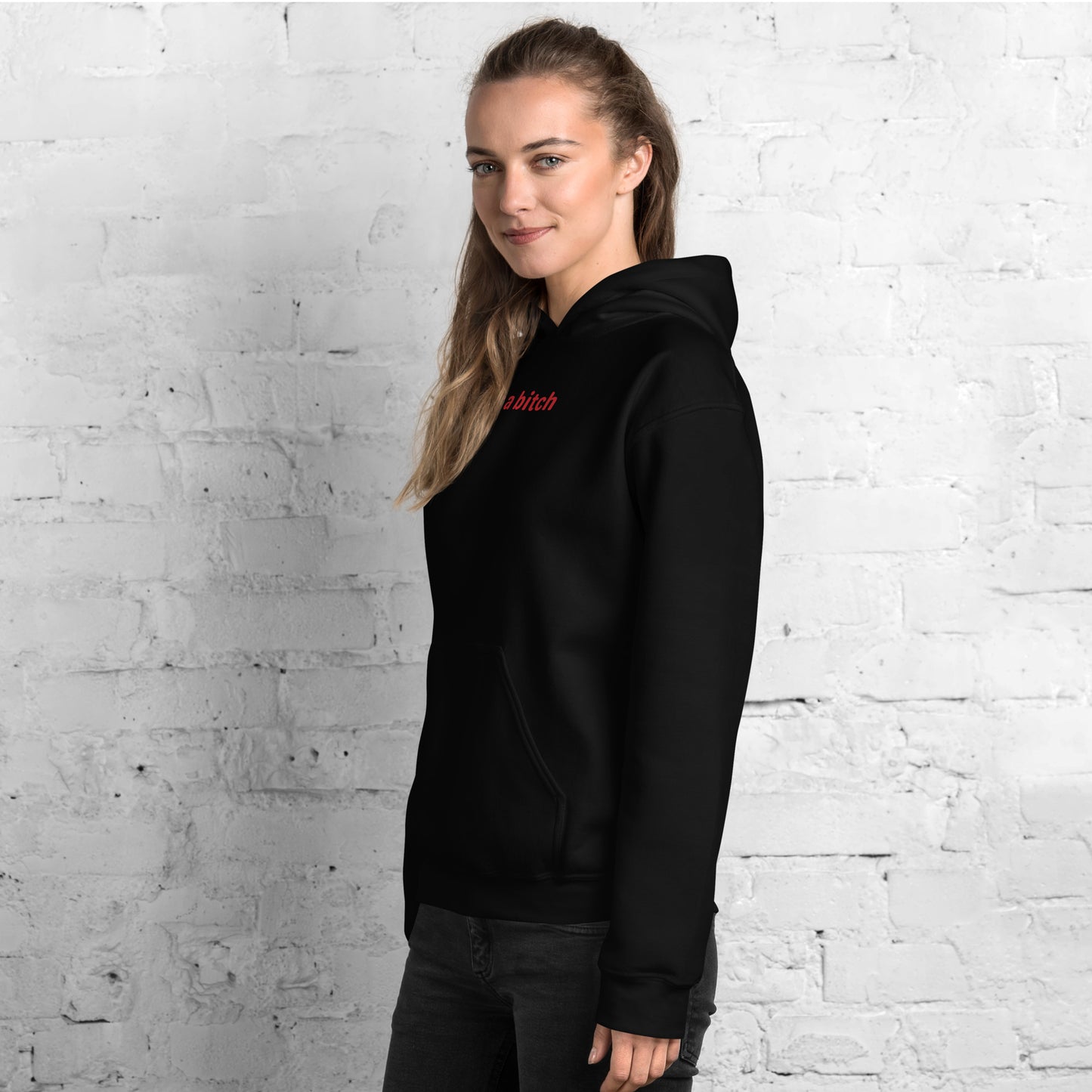 Karma is a bitch - Red text - Womens hoodie