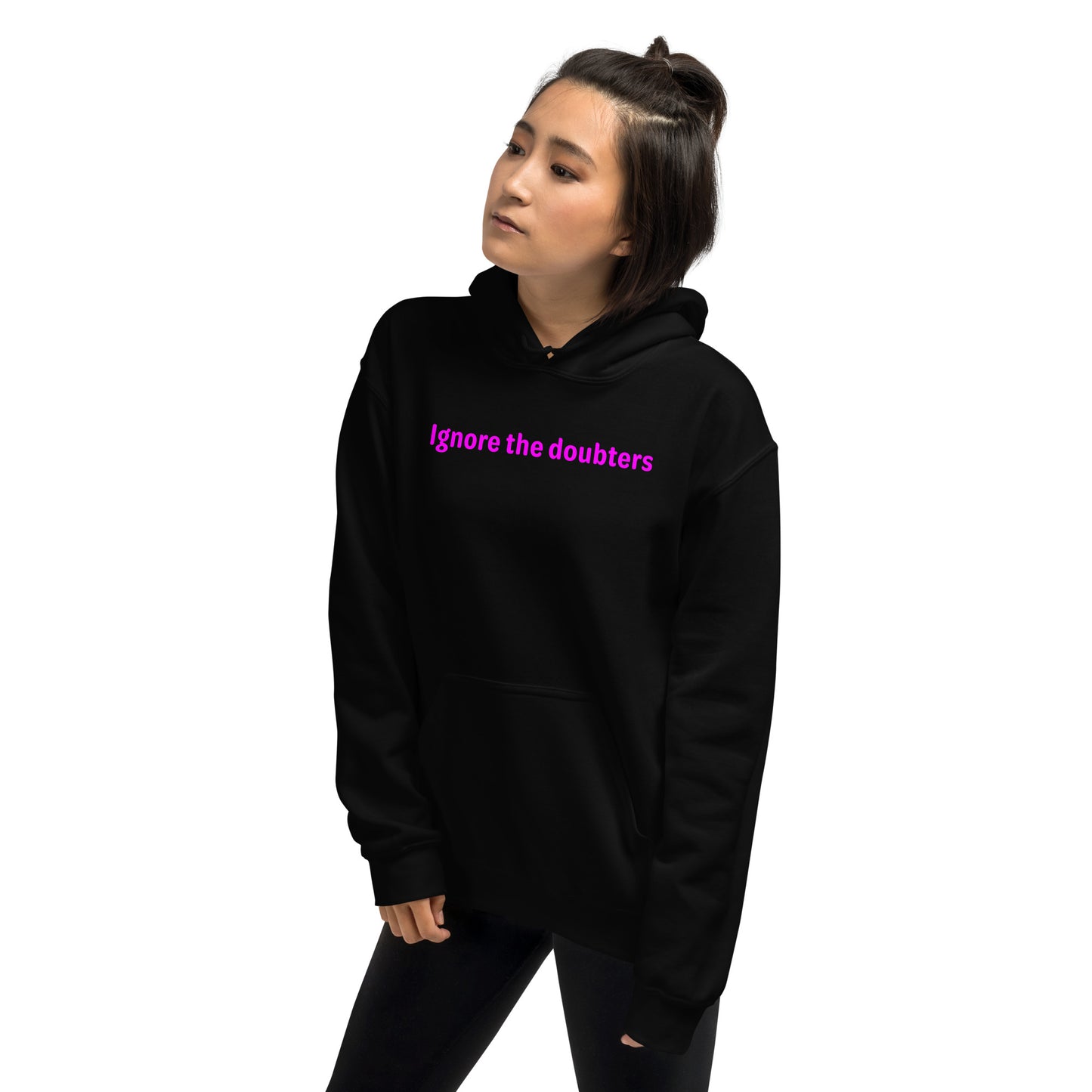 Ignore the doubters - Magenta Text - Womens Hoodie