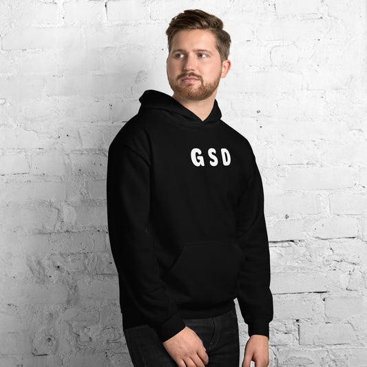 GSD - White text - Mens Hoodie