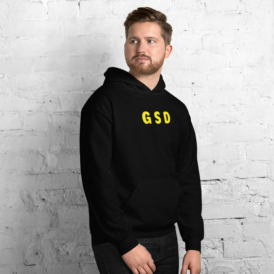 GSD - Yellow Text - Mens Hoodie