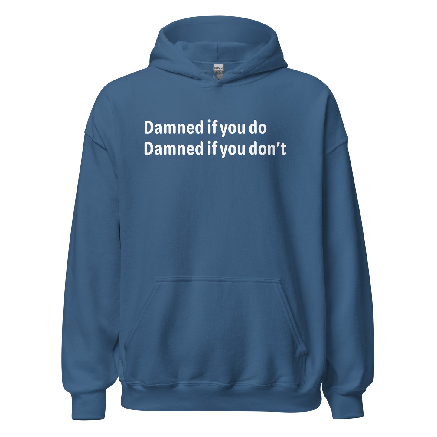 Damned - White text - Mens Hoodie