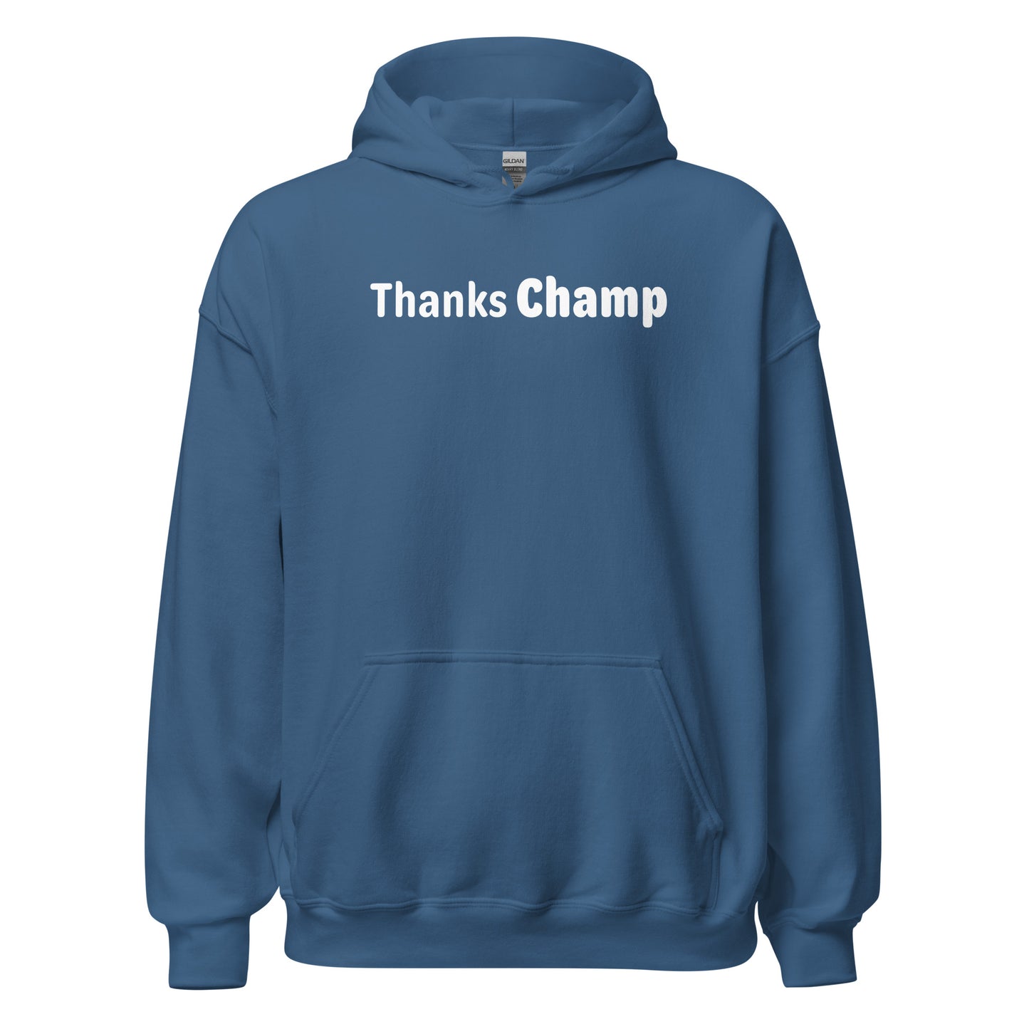 Thanks champ - White text - Mens Hoodie