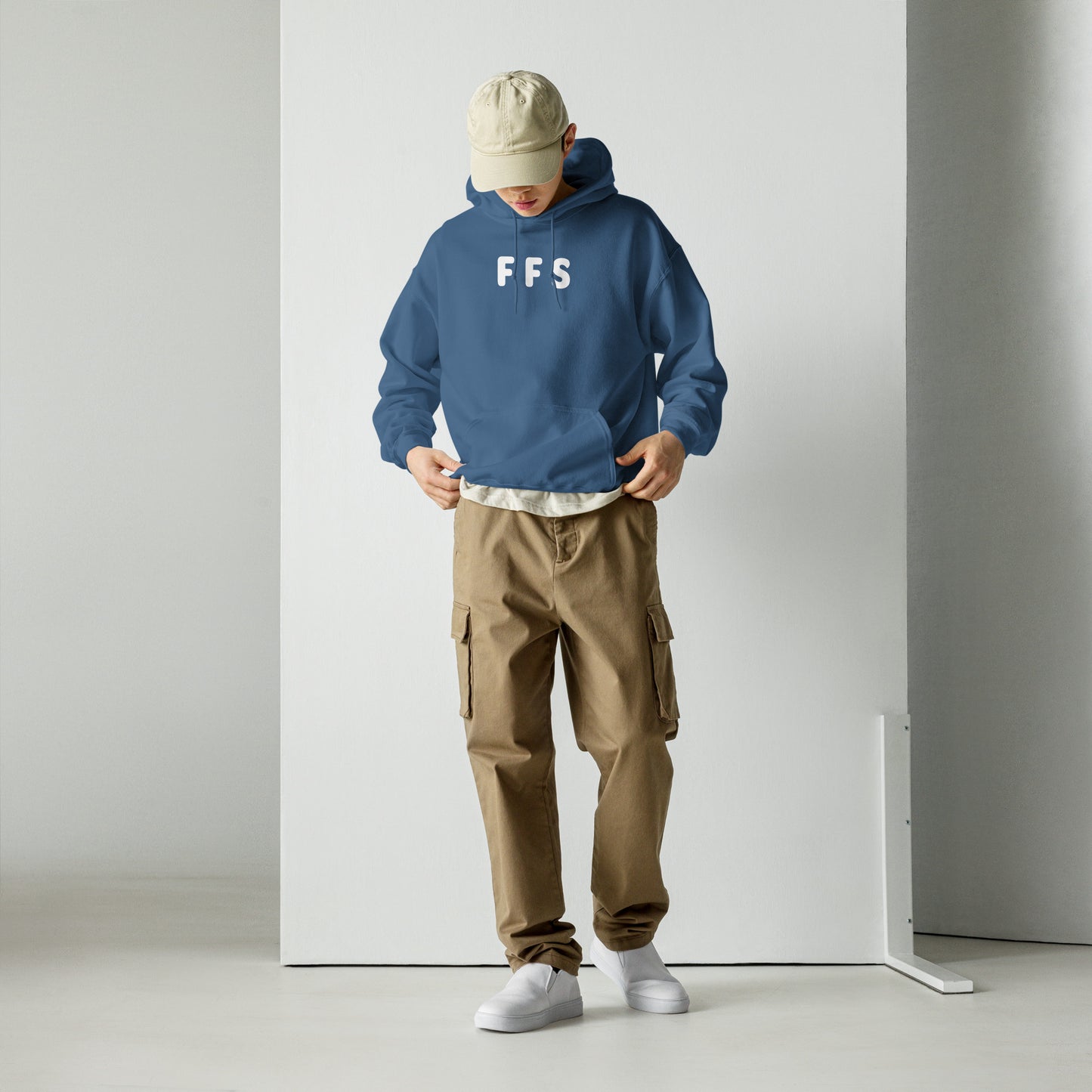 FFS - White text - Mens Hoodie