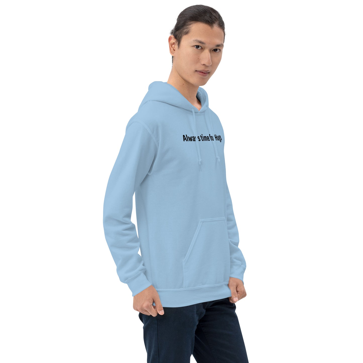 Always time for hugs - Black Text - Mens Hoodie