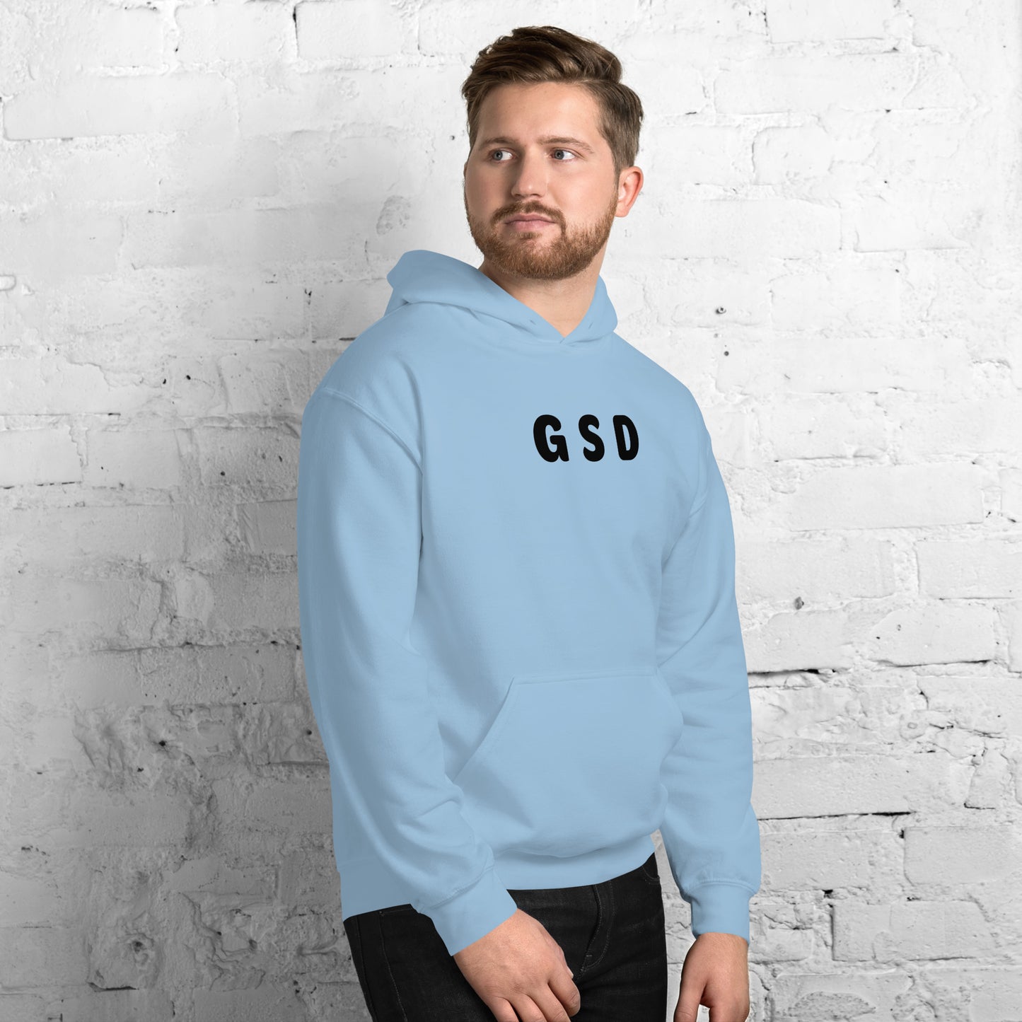 GSD - Black Text - Mens Hoodie