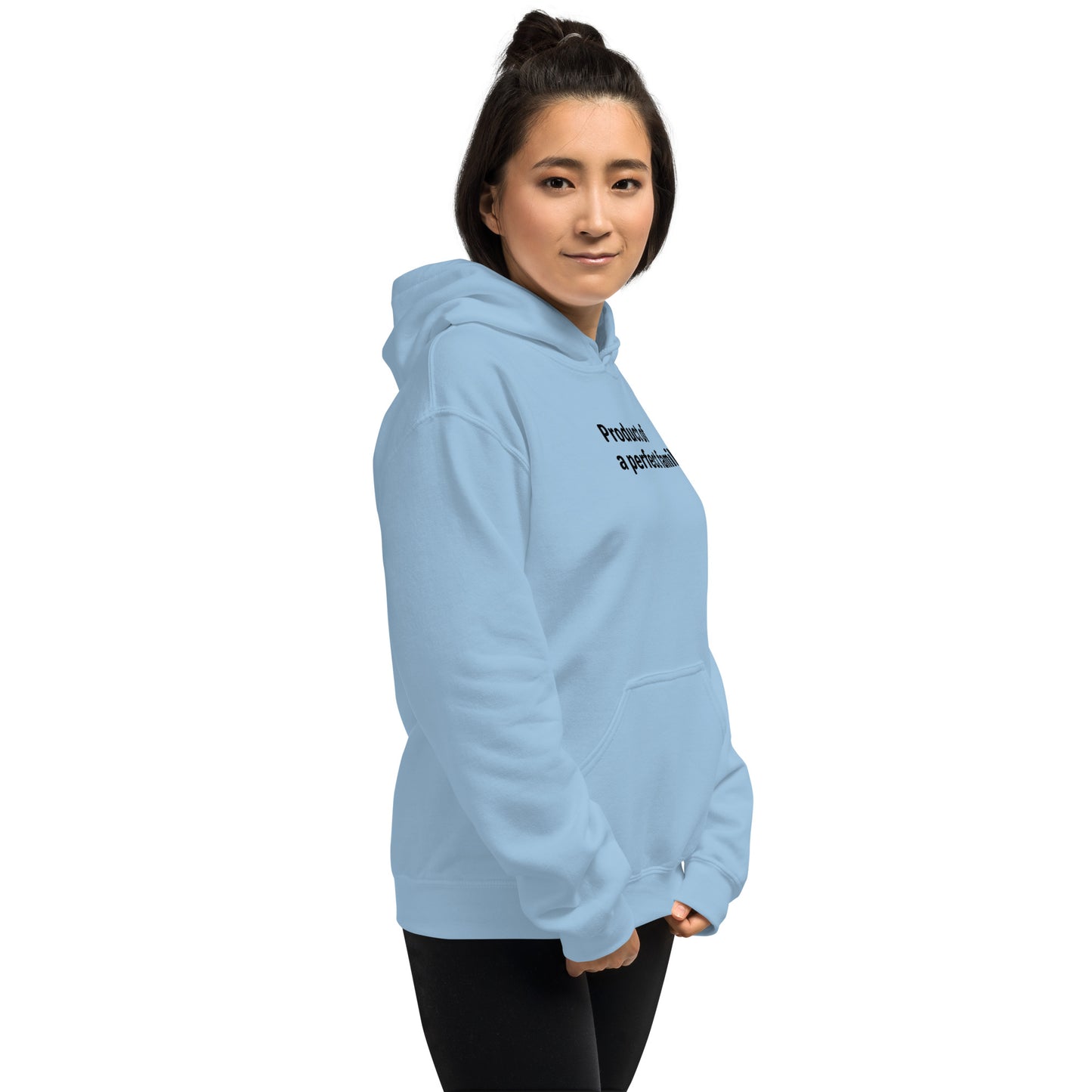 Product of - Black text - Womens hoodie