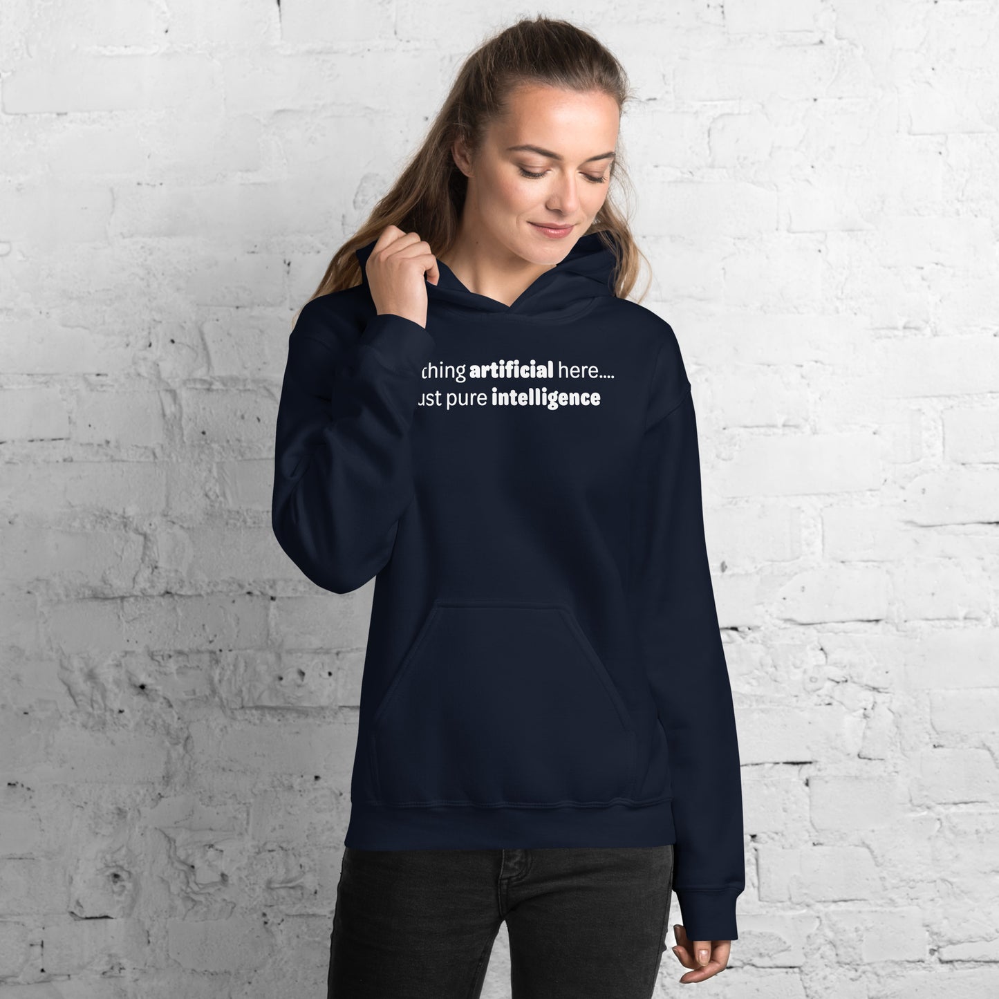 AI - White text - Womens Hoodie