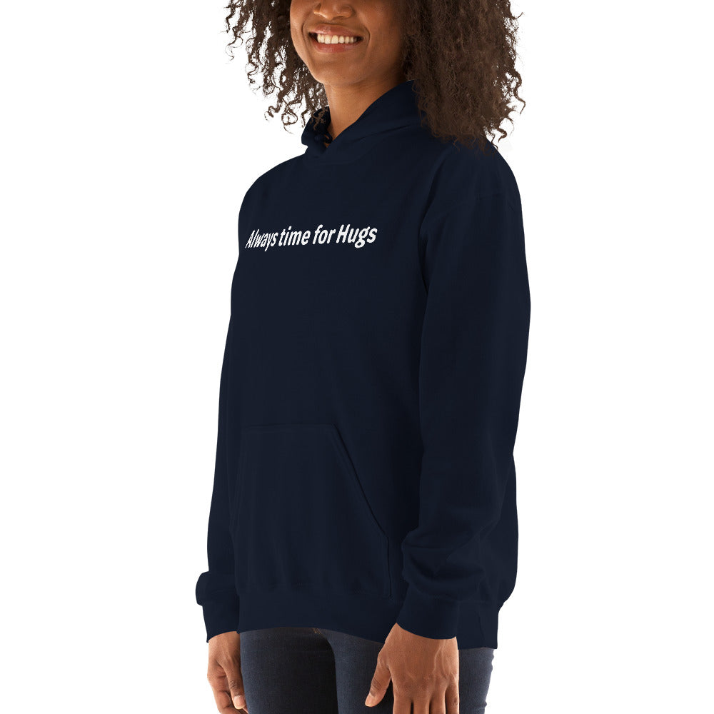 Always time for hugs - White text - Womens hoodie