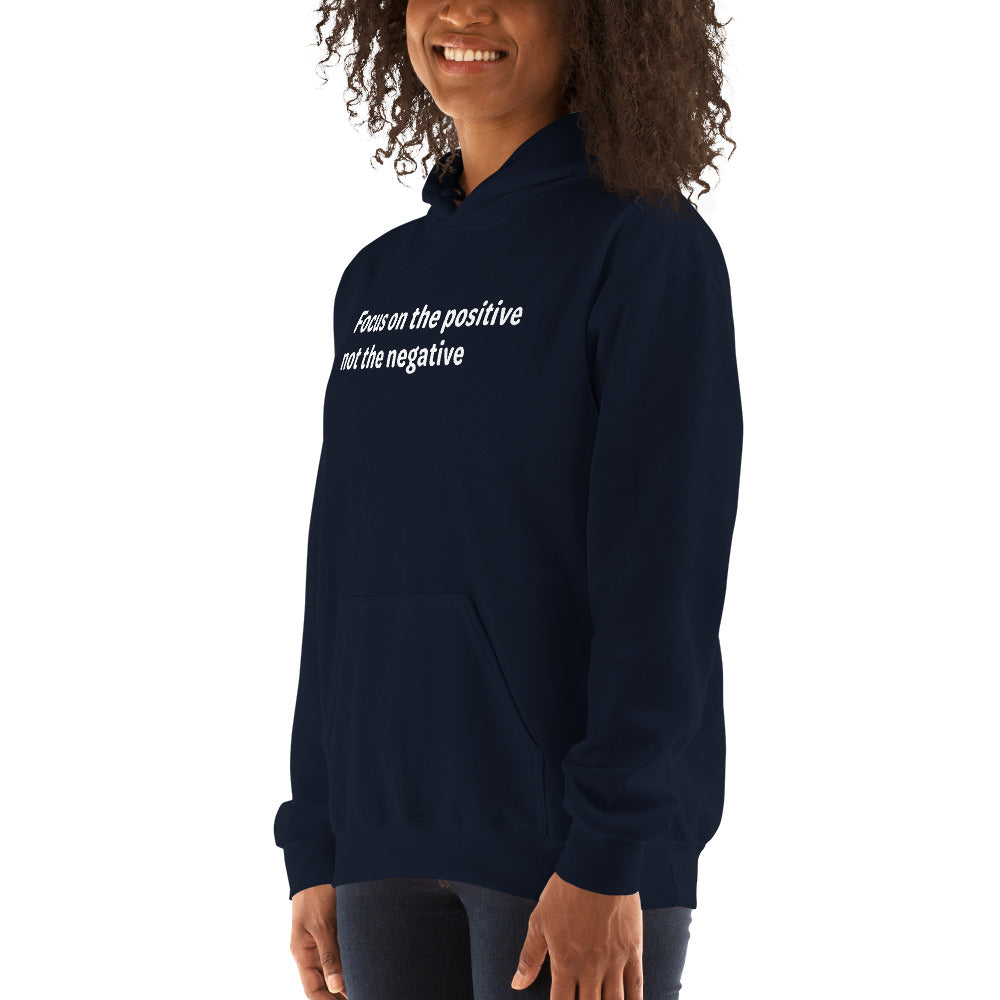 Positive Focus - White text - Womens Hoodie