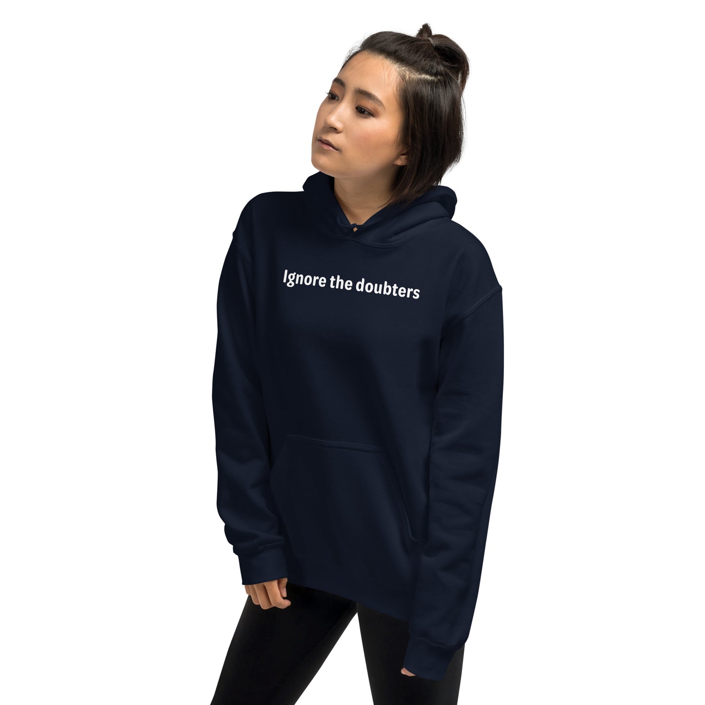 Ignore the doubters - White text - Womens Hoodie