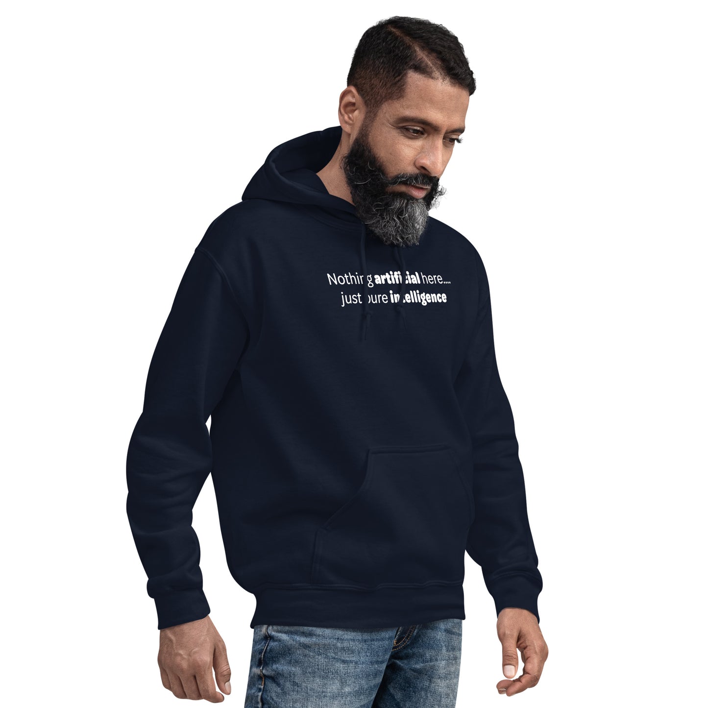 AI - White text - Mens Hoodie