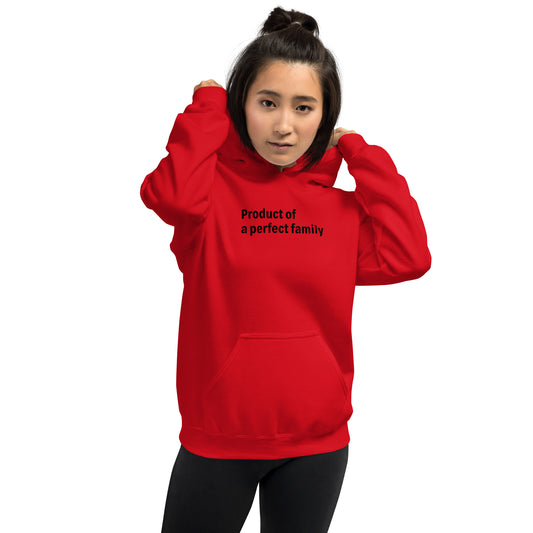 Product of - Black text - Womens hoodie