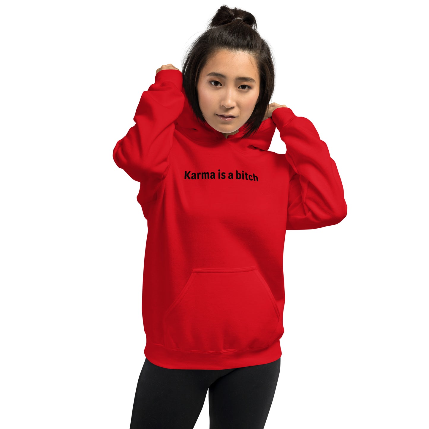 Karma is a bitch - Black text - Womens hoodie