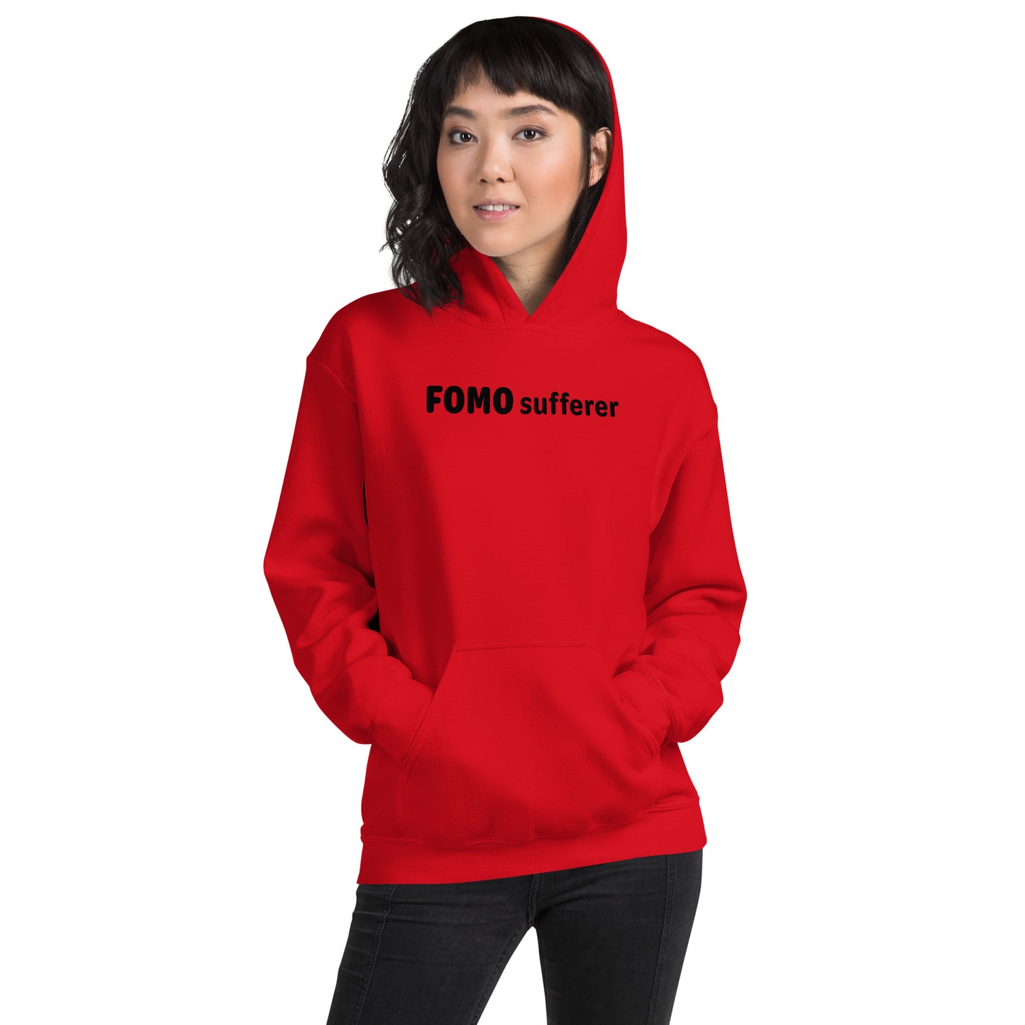 FOMO Sufferer - Black Text - Womens Hoodie