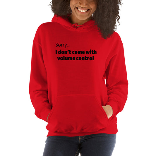 Volume control - Black Text - Womens Hoodie