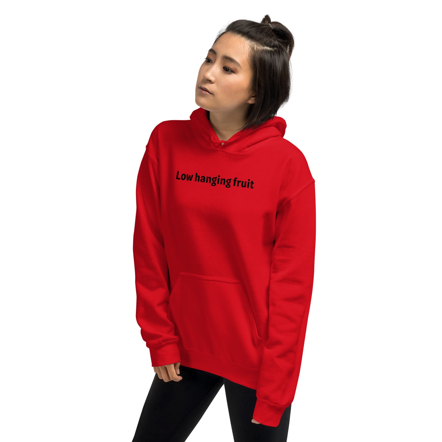 Low hanging fruit - Black Text - Womens Hoodie