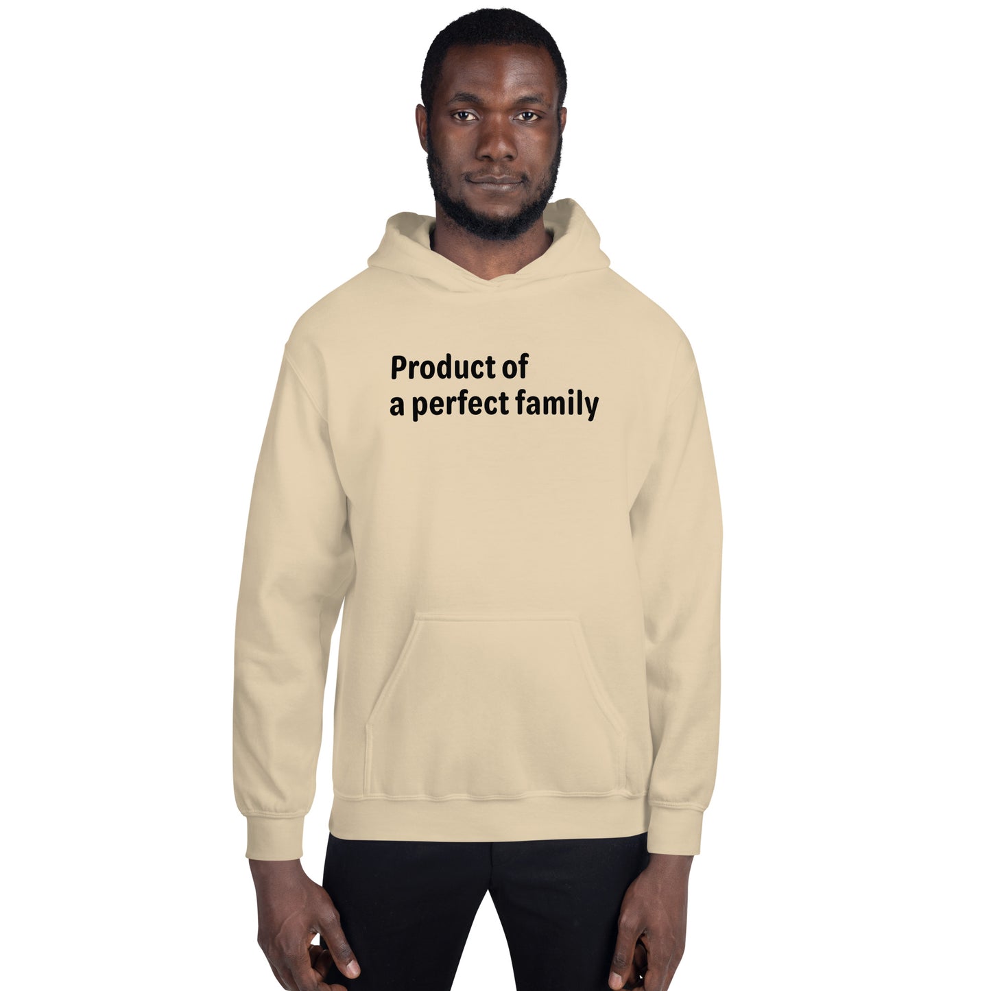 Product of - Black Text - Mens Hoodie