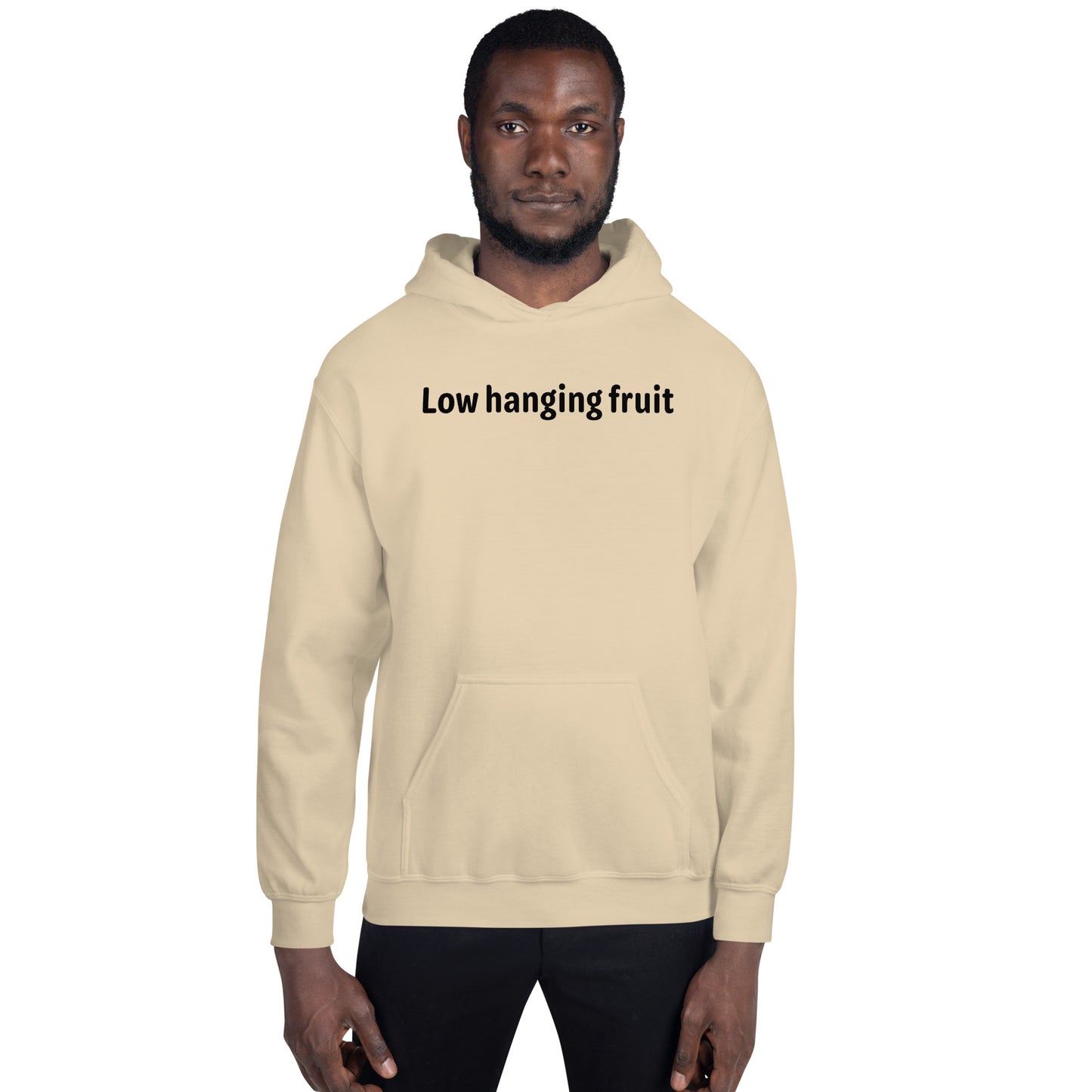 Low hanging fruit - Black Text - Mens Hoodie