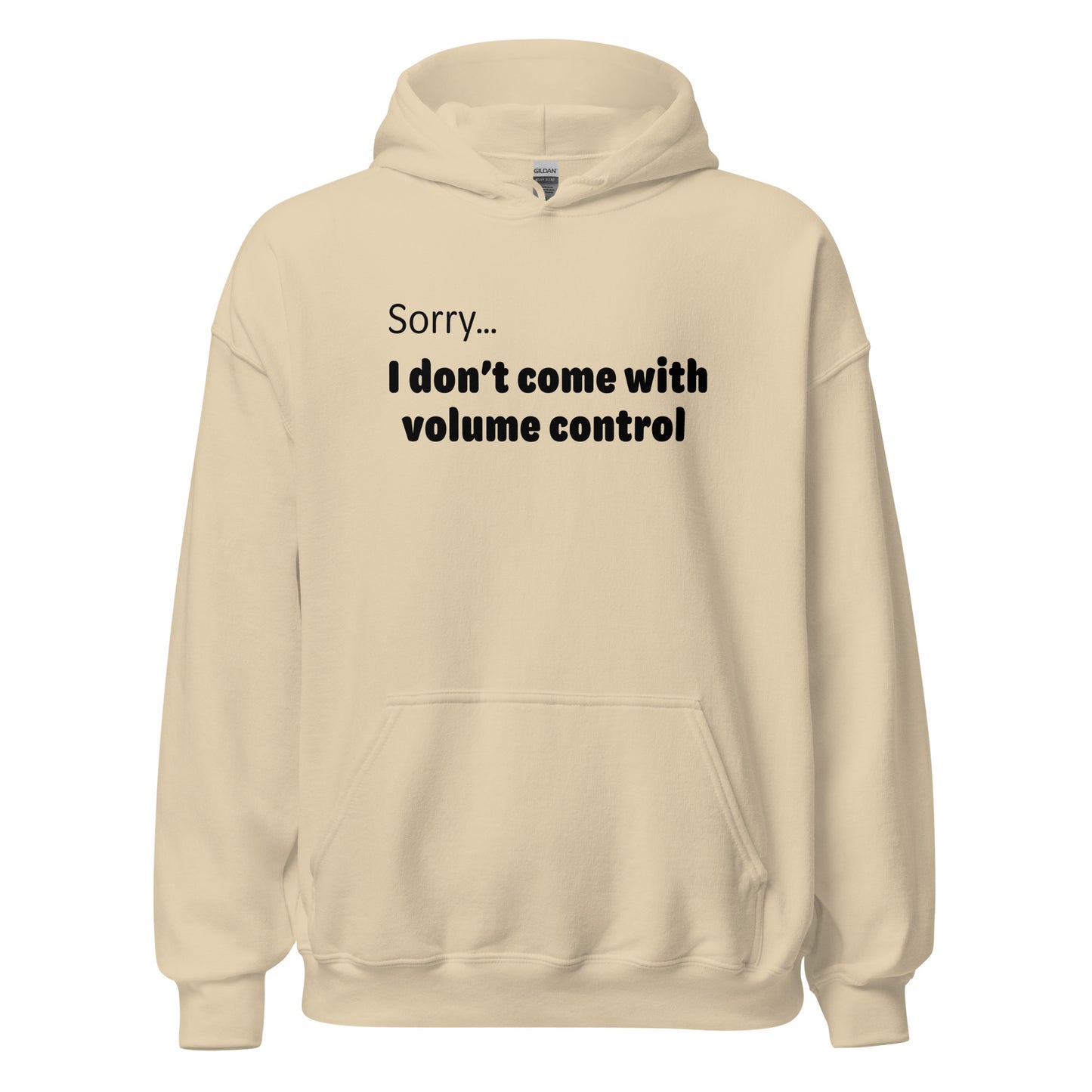 Volume control - Black Text - Mens Hoodie