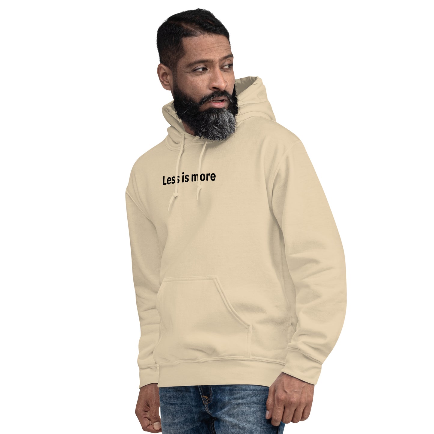 Less is more - Black Text - Mens Hoodie