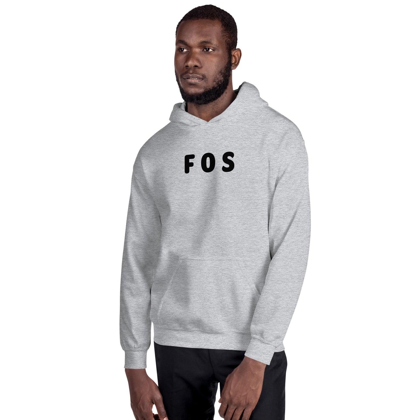 FOS - Black Text - Mens Hoodie